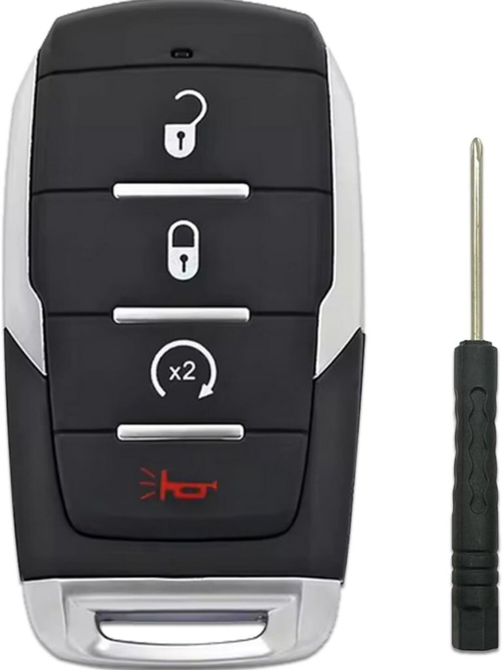 Key Fob Cover Replacement for Dodge Ram 1500 (2019-2024) - Keyless Entry Case, 4